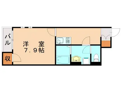 クレイノDOMANI II(1K/1階)の間取り写真