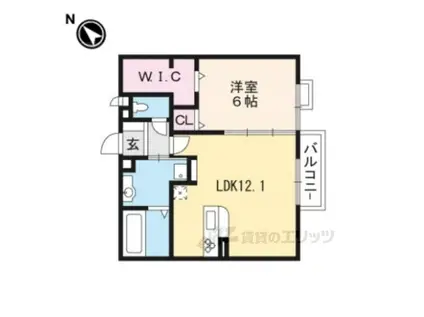 アラモード(1LDK/2階)の間取り写真