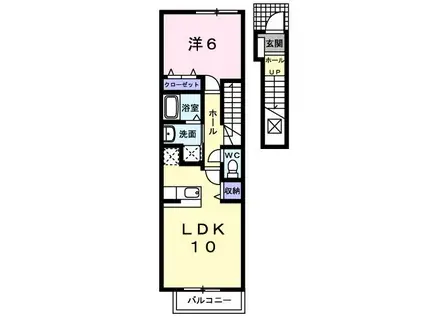 ルーラルハ-モニ-TI B(1LDK/2階)の間取り写真