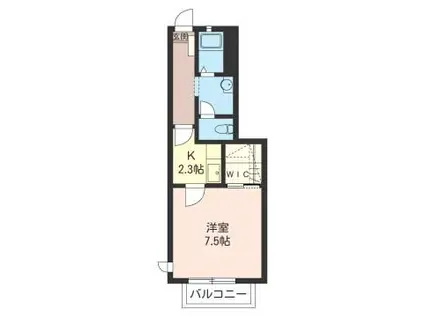 フォンテーヌ住吉(1K/1階)の間取り写真