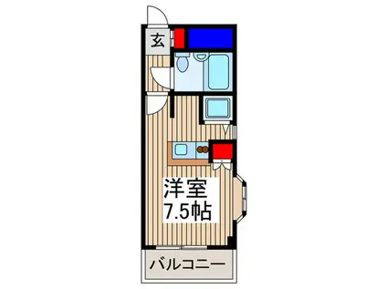 ワコーレ所沢(ワンルーム/7階)の間取り写真