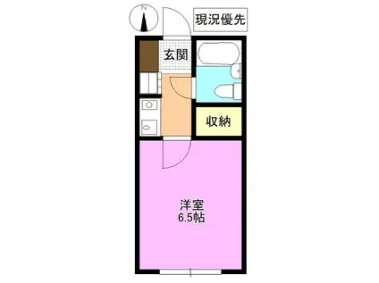 シガ第3ハイツ(1K/3階)の間取り写真