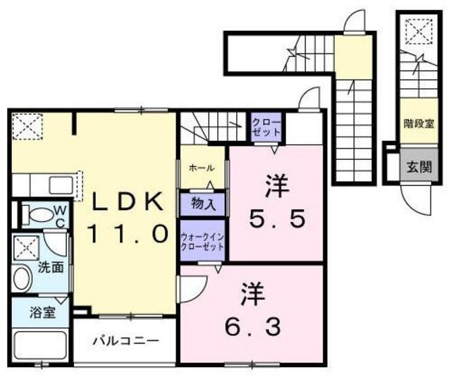 ベラヴィータ(2LDK/3階)の間取り写真