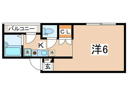 CADENZA(1K/2階)の間取り写真