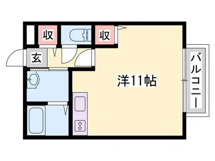 コンフォートテクノI(1K/2階)の間取り写真
