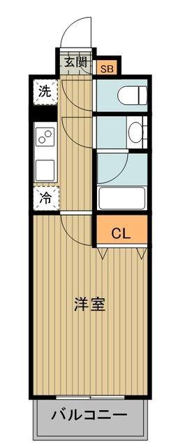 クレヴィスタ板橋志村(1K/2階)の間取り写真