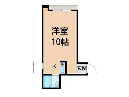 城北ハイツ(ワンルーム/5階)の間取り写真