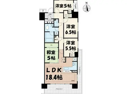 ザシーズンズグランアルト越谷レイクタウン(4LDK/7階)の間取り写真