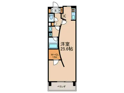 BRILLIA IST三軒茶屋アイビーテラス(ワンルーム/5階)の間取り写真