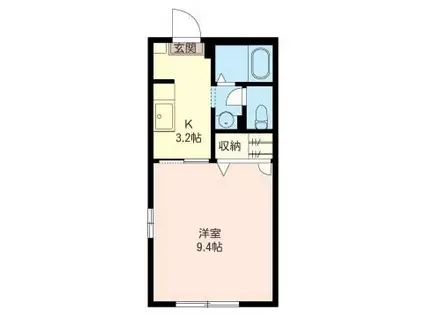 ディアスカムフォート(1K/1階)の間取り写真