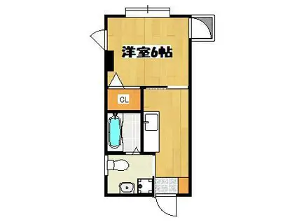 カサファミリア徳永(1K/3階)の間取り写真