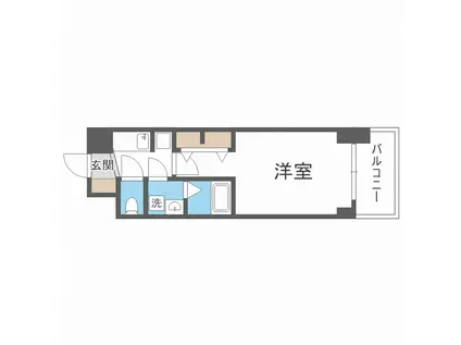 S-RESIDENCE堺筋本町UNO(1K/6階)の間取り写真