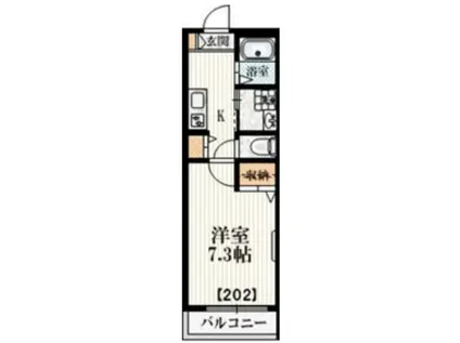 TM HAUS(1K/2階)の間取り写真