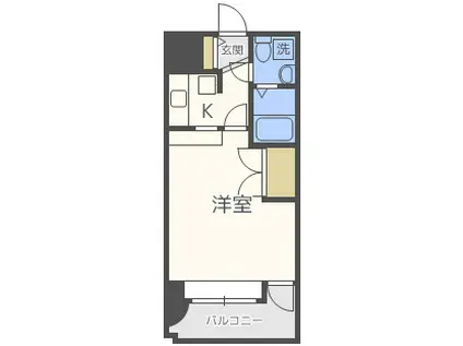 エステートモア別府(1K/12階)の間取り写真
