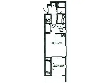 ART COURT(1LDK/1階)の間取り写真