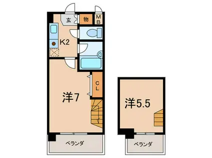 プレアデス(2K/7階)の間取り写真