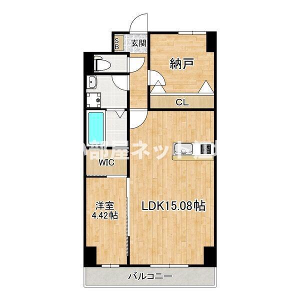 GROOVE豊中レジデンス(1SLDK/6階)の間取り写真