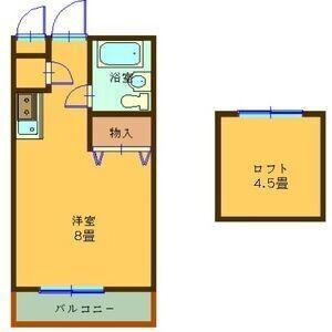 メゾンクレール(ワンルーム/2階)の間取り写真