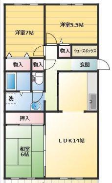コミュニティープラザ8(3LDK/5階)の間取り写真