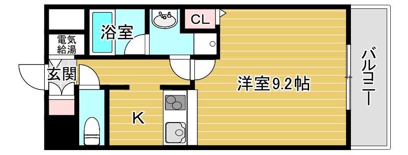 関目タウンビル(1K/6階)の間取り写真