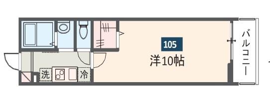 MELDIA大和田IV(1K/1階)の間取り写真