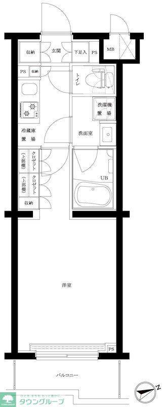 ルーブル武蔵中原参番館(1K/3階)の間取り写真