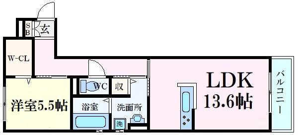 おたふく荘(1LDK/3階)の間取り写真