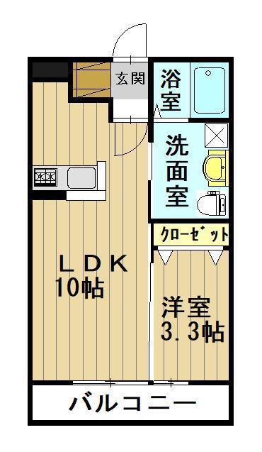 BIZ STAY 弘前(1LDK/2階)の間取り写真