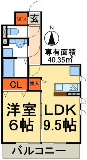 フェアリーシャトー(1LDK/3階)の間取り写真
