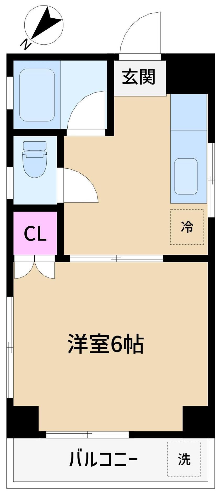 コスモハヤカワ(1K/2階)の間取り写真