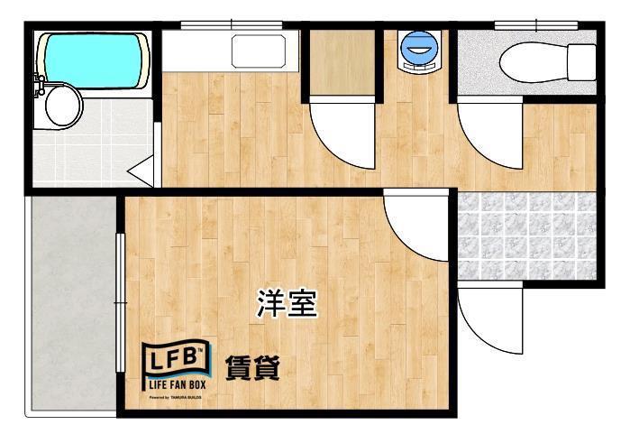 日吉ハウス(1K/2階)の間取り写真