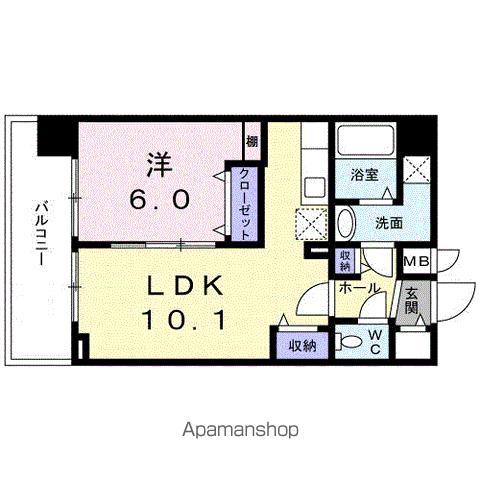 グランツ スエヒロ(1LDK/7階)の間取り写真