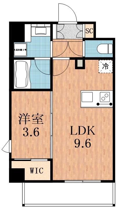 AUFTAKT 天王寺(1LDK/7階)の間取り写真