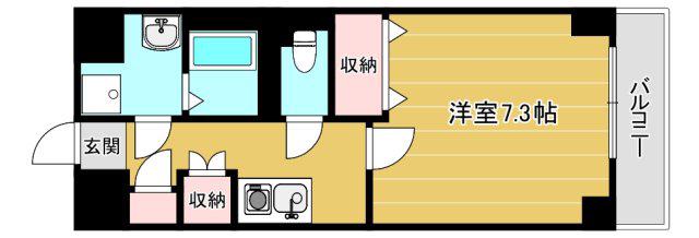 コンフォリア高槻(1K/5階)の間取り写真