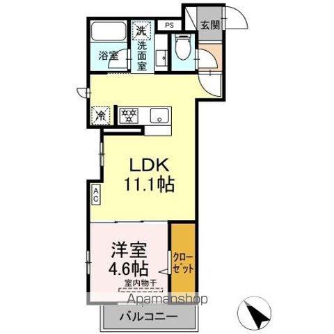 DBLESS鶴見市場(1LDK/2階)の間取り写真