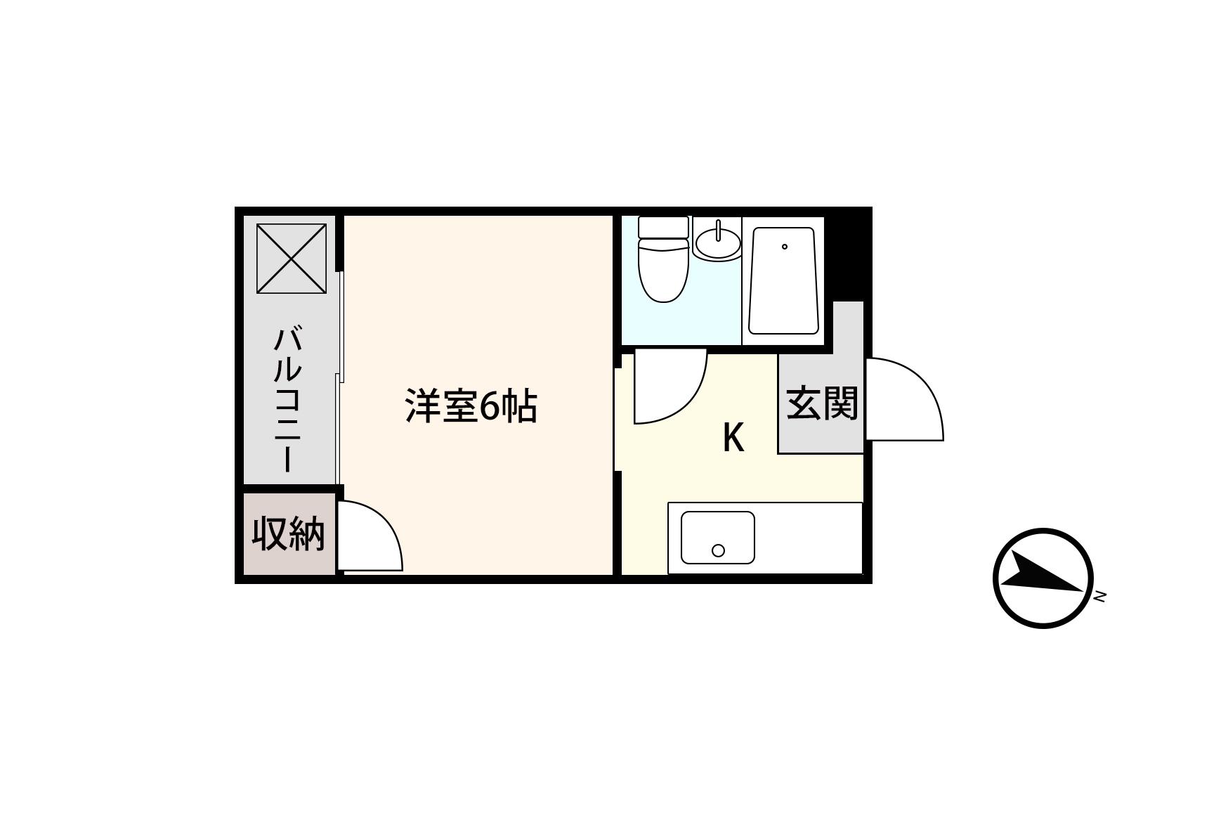 アシスト第3岐阜マンション(ワンルーム/3階)の間取り写真