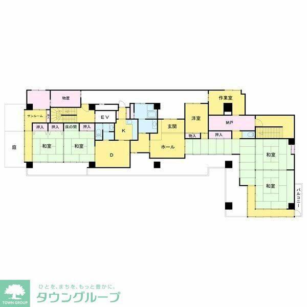 サンスクエアビル(5SDK/10階)の間取り写真