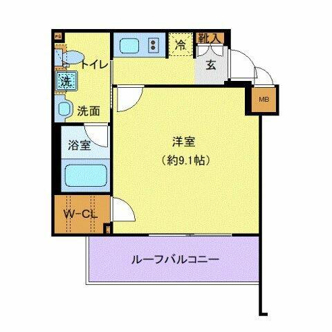 アルテシモ カーロ(1K/4階)の間取り写真