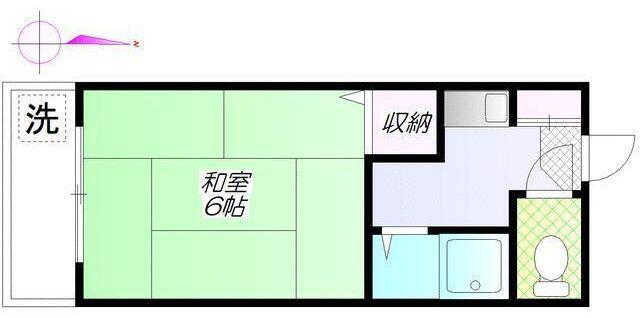 吉野荘(1K/2階)の間取り写真