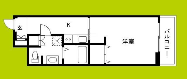 CASSIA塚本(1K/4階)の間取り写真