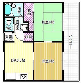 芝池マンション(2DK/2階)の間取り写真