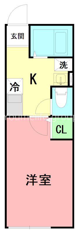 RISTIA海老名(1K/1階)の間取り写真