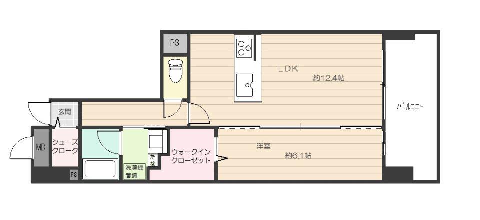 グランフォーレ天文館プライム(1LDK/7階)の間取り写真