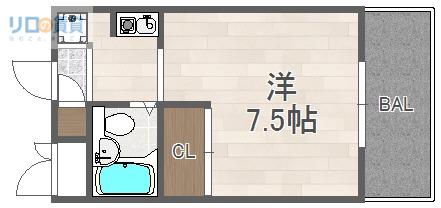 ローレルプラザ(1K/1階)の間取り写真