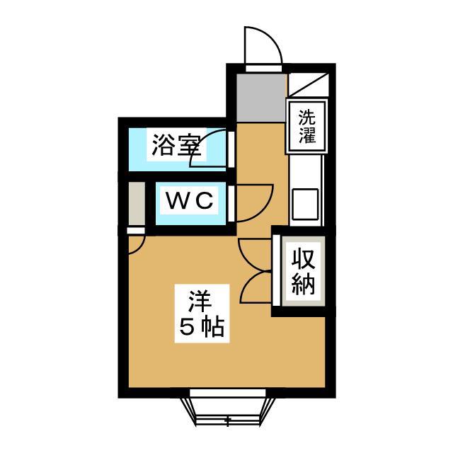 トマトビル(ワンルーム/2階)の間取り写真