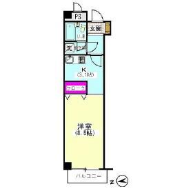 ライオンズマンション羽田(1K/2階)の間取り写真