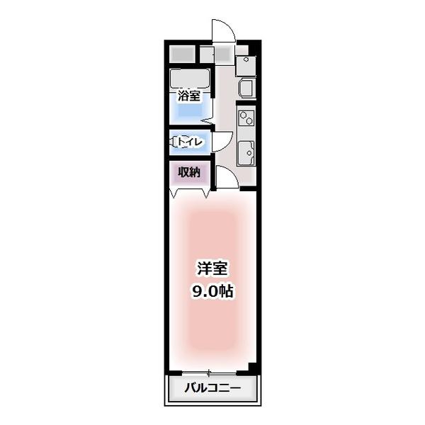 クリスタルハイム(1K/2階)の間取り写真