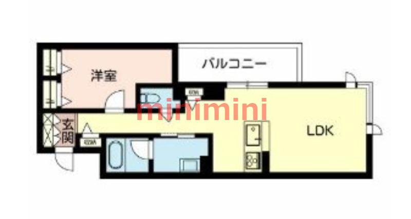 グランテージ高槻(1LDK/2階)の間取り写真