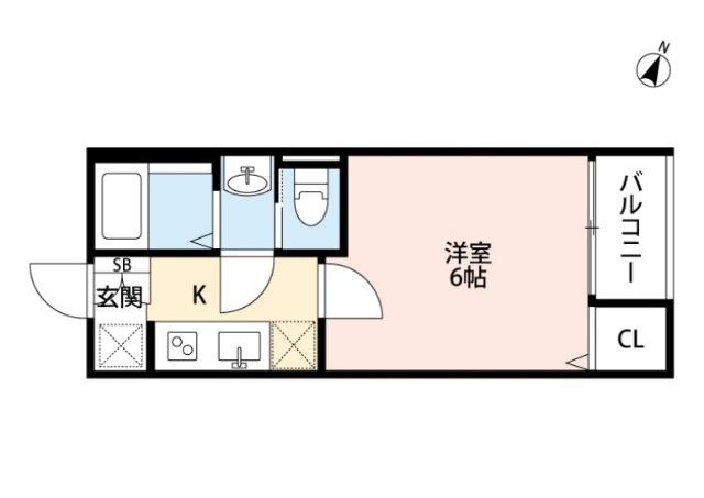 LEAP(1K/3階)の間取り写真