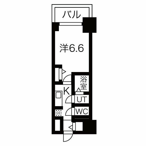 ファステート名古屋駅前ドリーム(1K/3階)の間取り写真